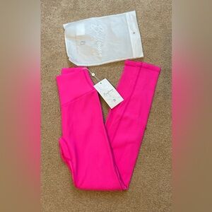 Buffbunny Bright Hot Pink Ribbed Leggings